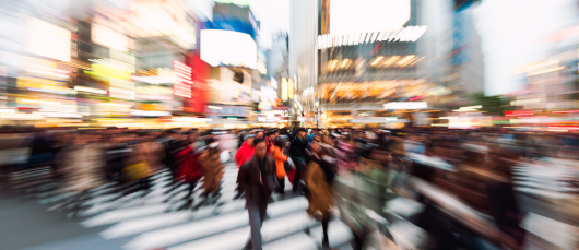 Busy Japanese street