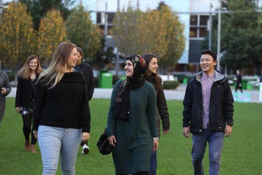 CUA students on the green