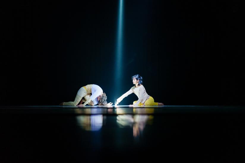 two dancers on a stage