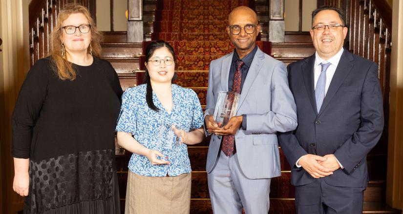 Photo of CUA academics at NSW Premier's Prizes ceremony